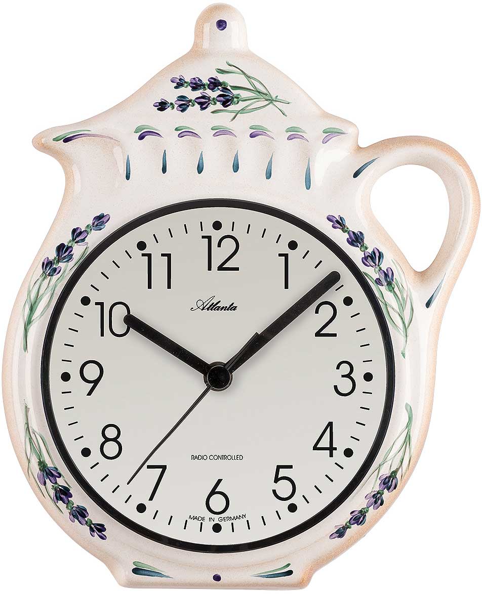 klassische Küchenfunkuhr - Kanne - Atlanta Modell: 6025