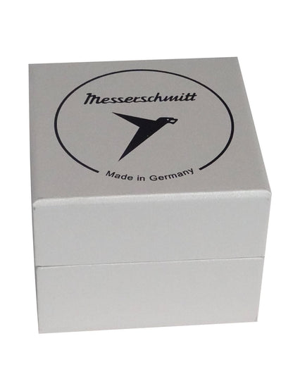 Herrenuhr, Fliegeruhr aus Edelstahl - Schwarzes Zifferblatt - Messerschmitt Modell: ME-6332-DD1