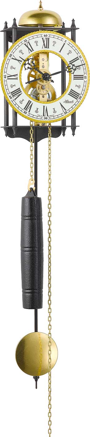 Hermle Wanduhr 62x15x10 cm Metall • Gongschlag • 8 Tage Laufwerk