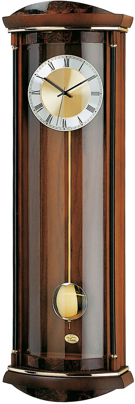 AMS Wanduhr 71x21x10 cm Holz • Präzises Quarzwerk • Elegantes Design