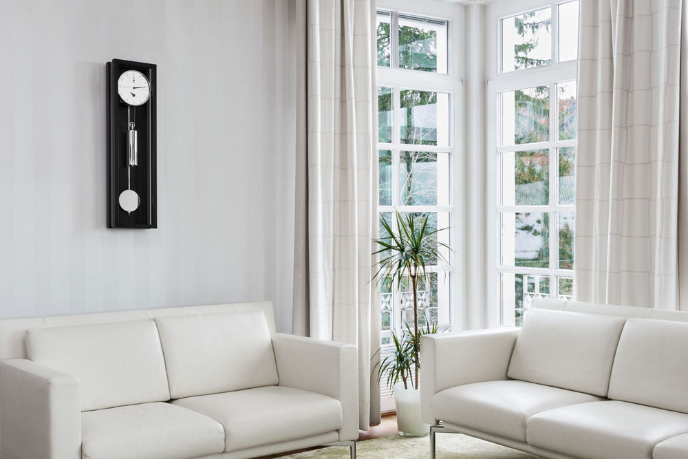 Hermle Wanduhr 86x23x13 cm Holz • Modernes Design • Präzisionsuhrwerk