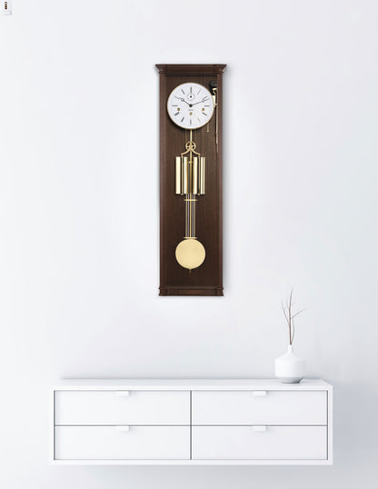 Hermle Wanduhr 87,5x25x13,5 cm Nussbaum • Westminster-Melodie • Automatische Nachtabschaltung