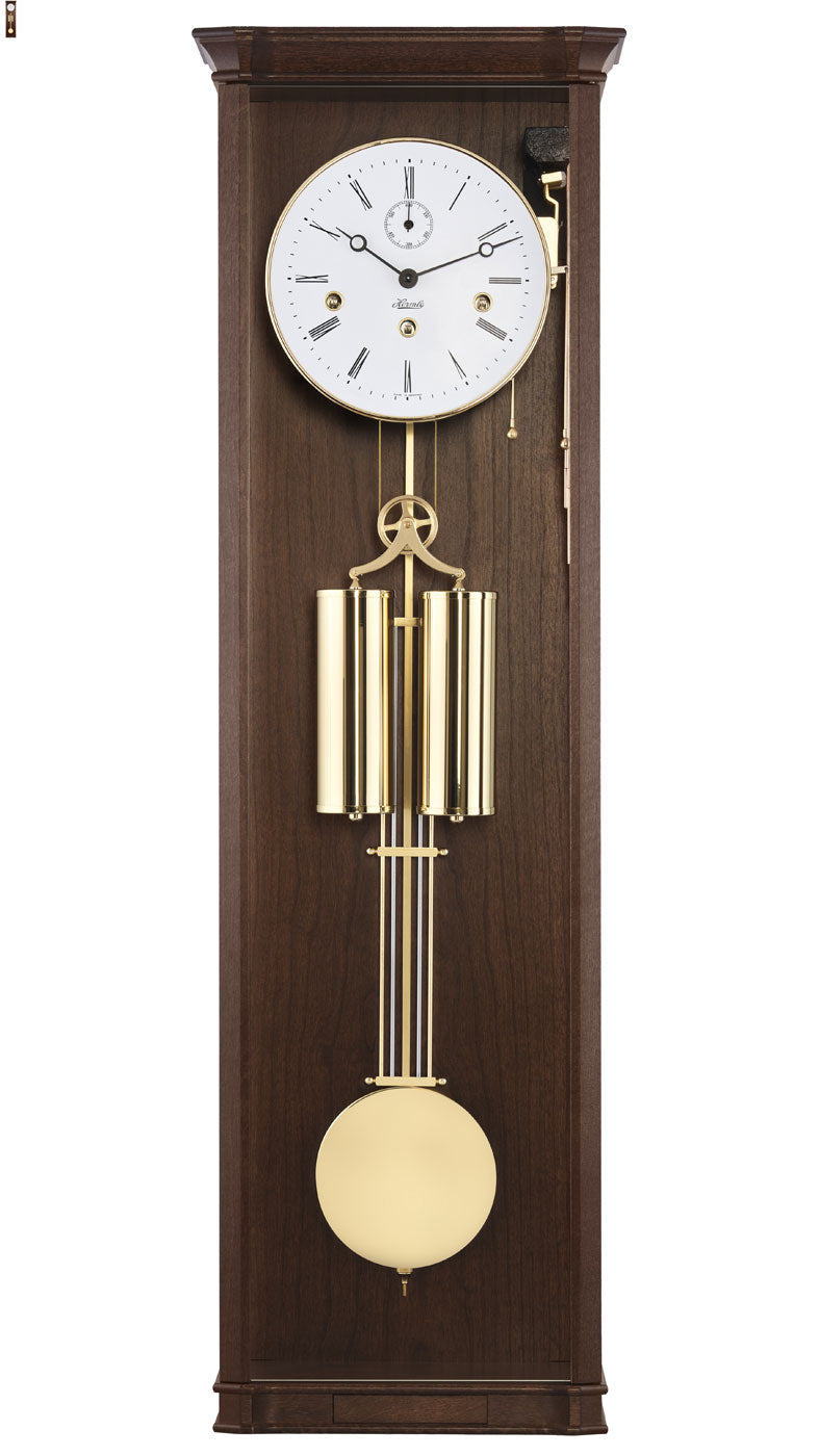 Hermle Wanduhr 87,5x25x13,5 cm Nussbaum • Westminster-Melodie • Automatische Nachtabschaltung