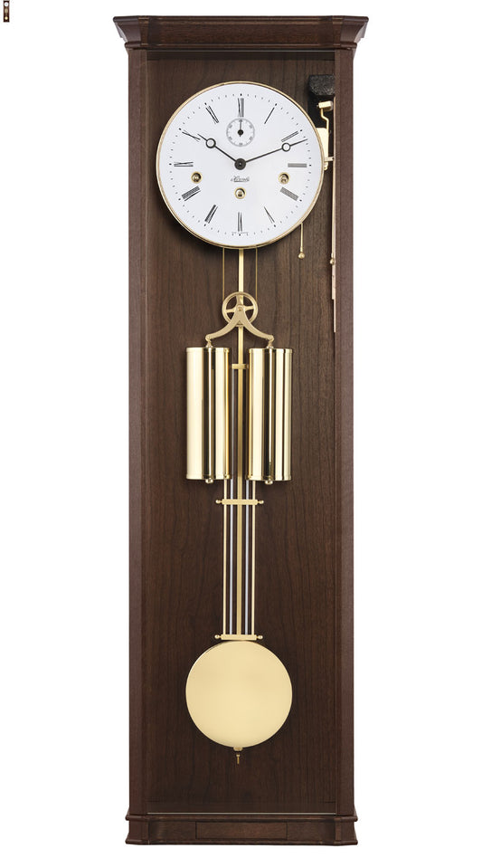 Hermle Wanduhr 87,5x25x13,5 cm Nussbaum • Westminster-Melodie • Automatische Nachtabschaltung