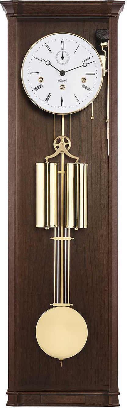 Hermle Wanduhr 87,5x25x13,5 cm Nussbaum • Westminster-Melodie • Automatische Nachtabschaltung