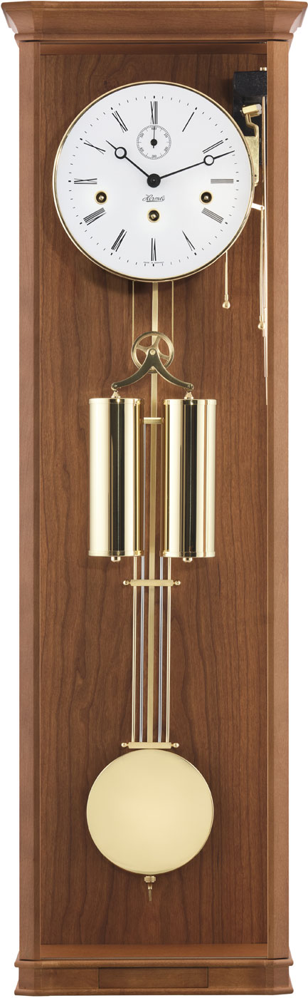 Hermle Wanduhr 87,5x25x13,5 cm Holz • Westminster Gong • Mechanisches Uhrwerk