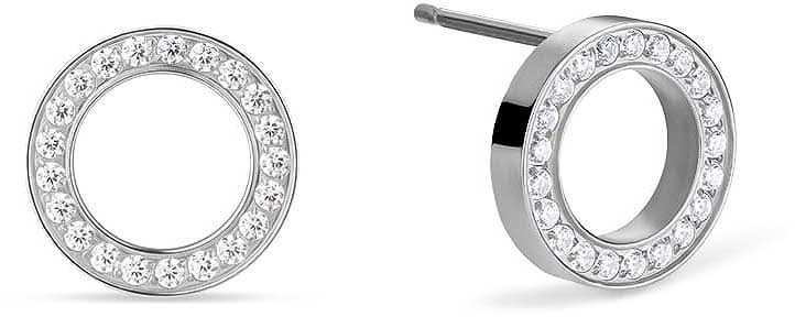 Round stud earrings with stones - Bering Jewelry Model: 718-17-05