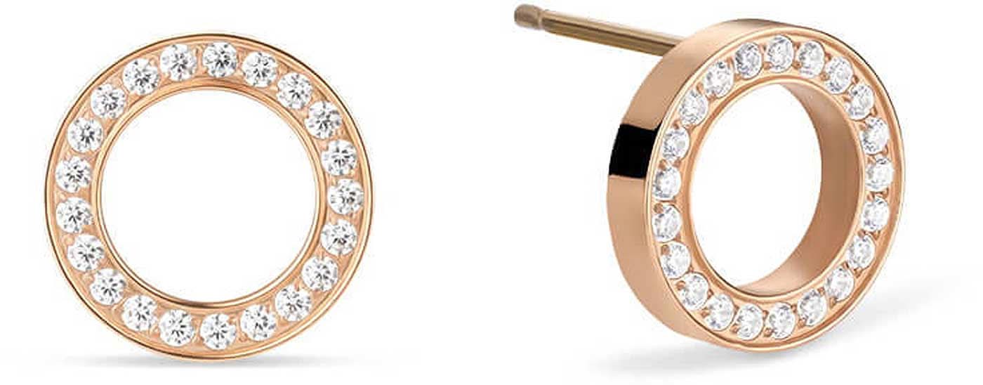 Round stud earrings with stones - Bering Jewelry Model: 718-37-05