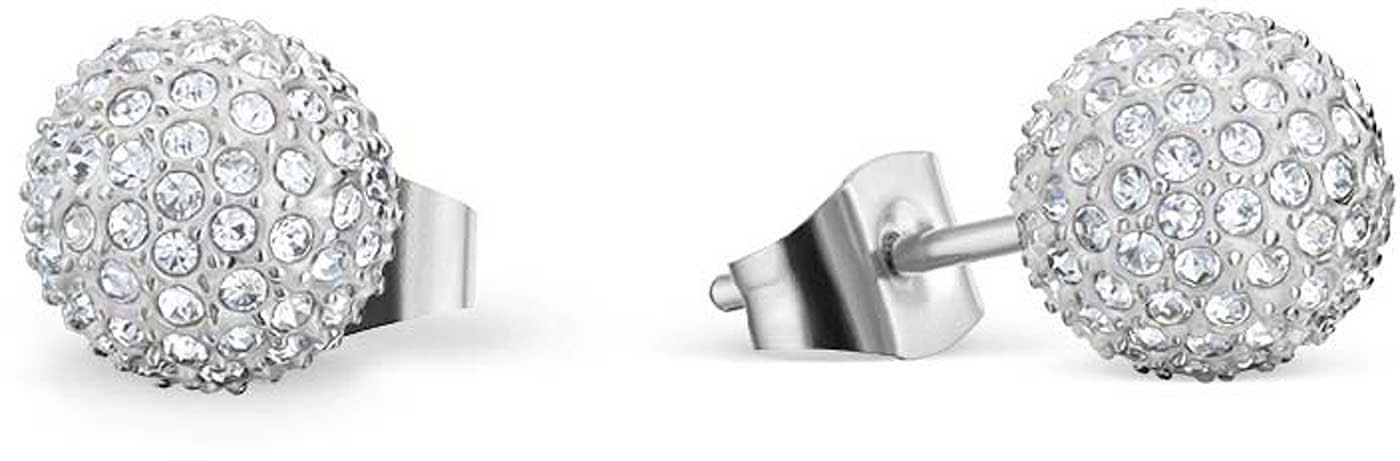 Ohrstecker als Kugel mit Steinchen besetzt - Bering Jewelry Modell: 719-17-05