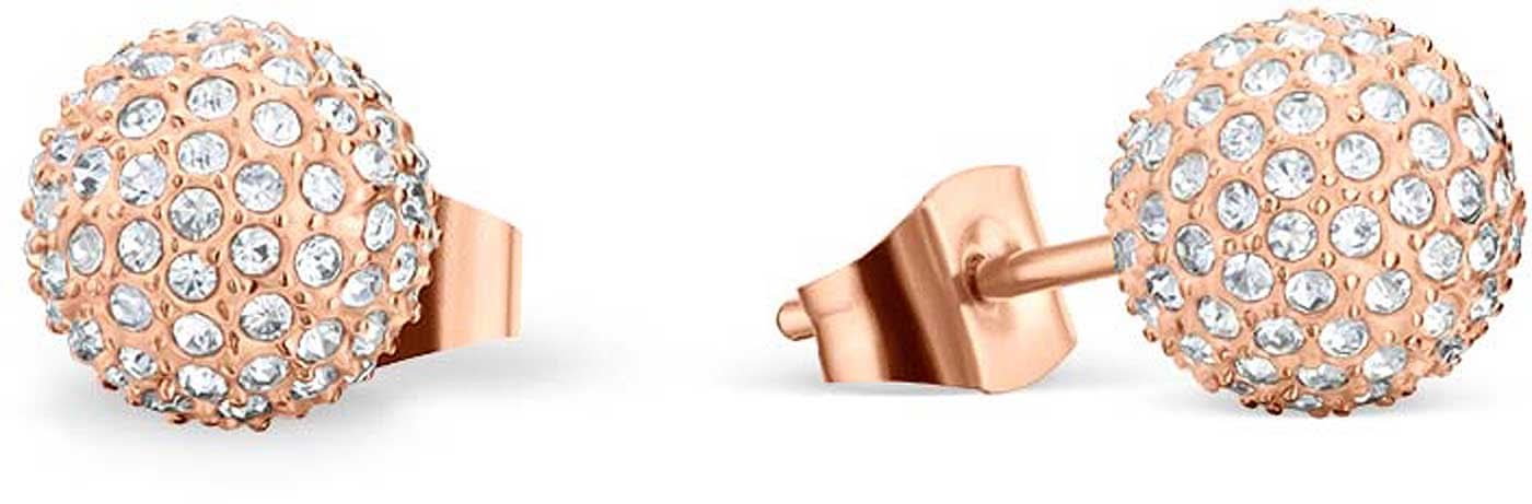 Ohrstecker als Kugel mit Steinchen besetzt - Bering Jewelry Modell: 719-37-05
