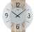 AMS Wanduhr 60x23x7 cm Holz • Modernes Design • Quarz Pendelwerk