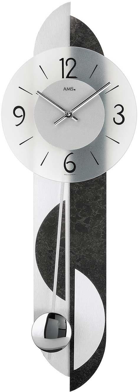 Wanduhr modern 69 x 23 x 7 cm - AMS Modell: 7299