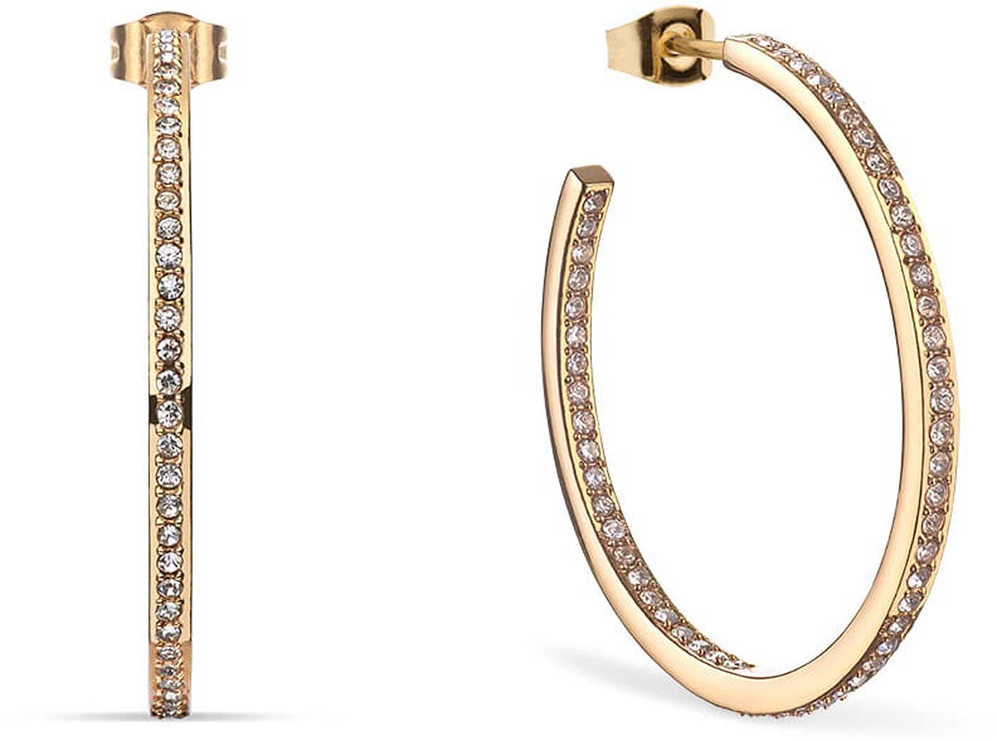 Kreolen aus Edelstahl mit Steinchen - Bering Jewelry Modell: 731-27-05