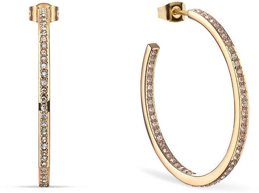 Kreolen aus Edelstahl mit Steinchen - Bering Jewelry Modell: 731-27-05
