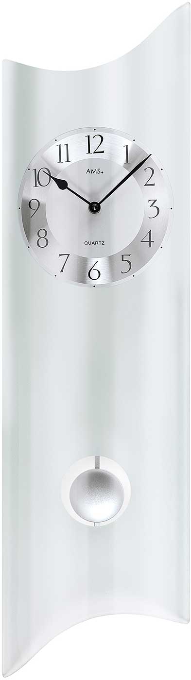 Pendeluhr modern Aluminium-Zifferblatt - AMS Modell: 7324