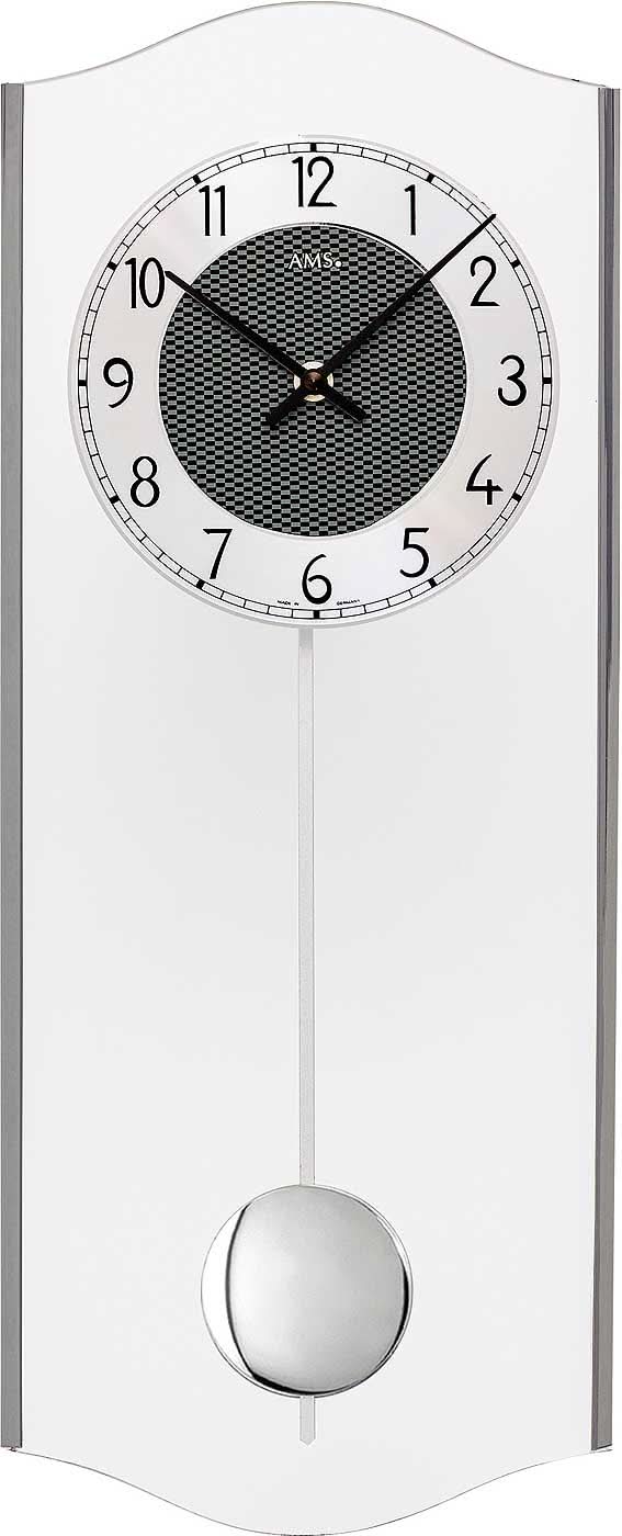 AMS Wanduhr 50x20x5 cm Glas • Moderne Eleganz • Präzises Quarzwerk