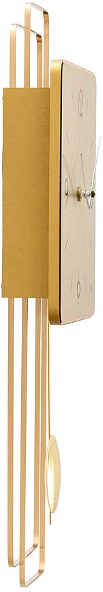 AMS Wanduhr 50x23x5 cm Holz • Präzises Quarzuhrwerk • Made in Germany