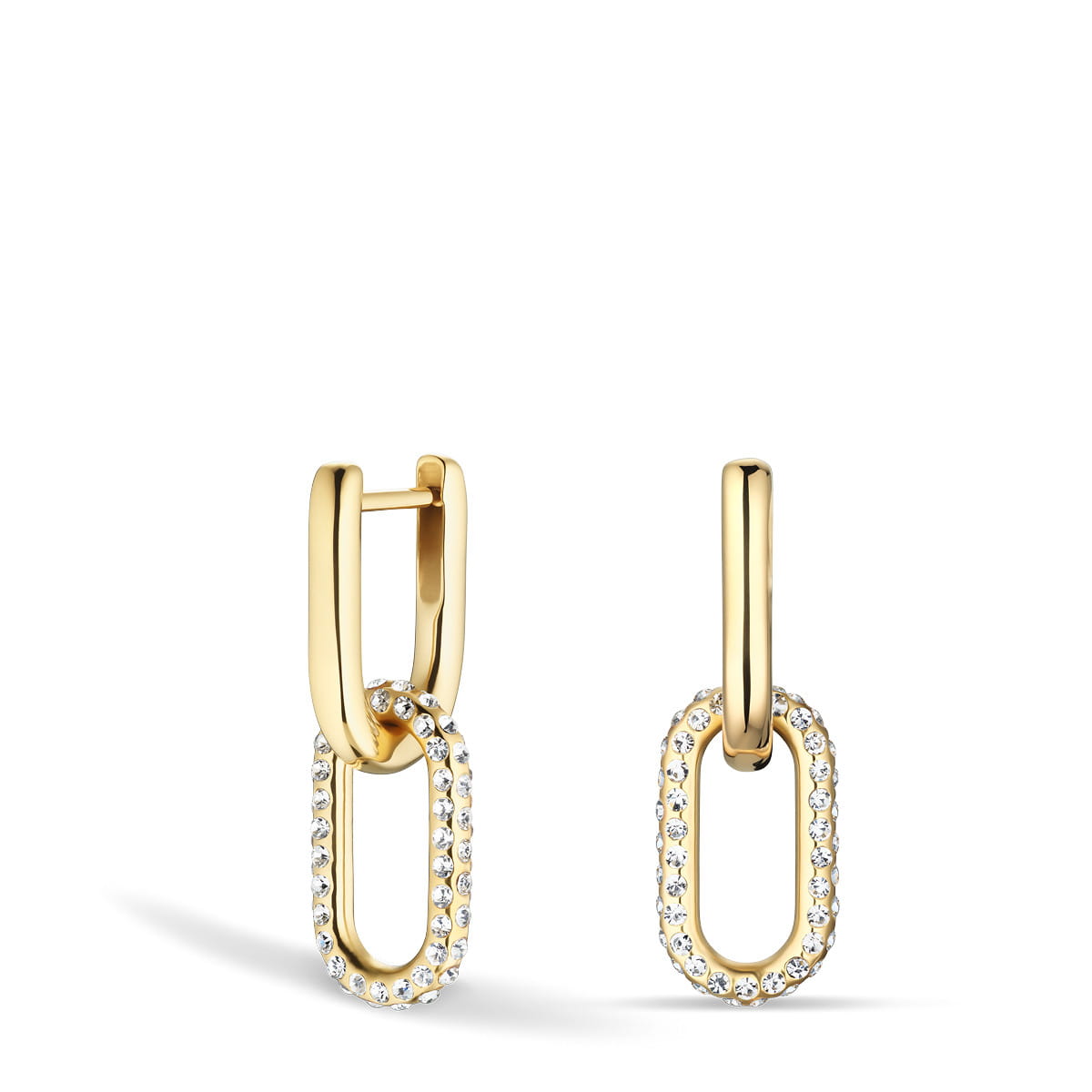 Arctic Pavé Gold Ohrring mit Zirkonia, Eleganter Edelstahl - BERING  Modell 755-27-05