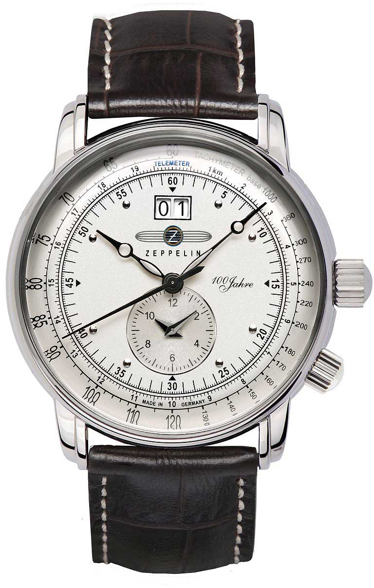 100 Jahre Zeppelin 7640-1 Herren Uhr • Dual Time • Made in Germany