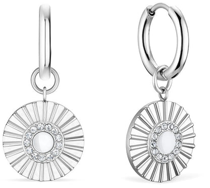 Arctic Flowers Ohrringe Silber glänzend - Sonnenmotiv Edelstahl - Bering Modell 765-150-05