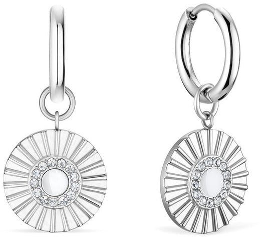 Arctic Flowers Ohrringe Silber glänzend - Sonnenmotiv Edelstahl - Bering Modell 765-150-05