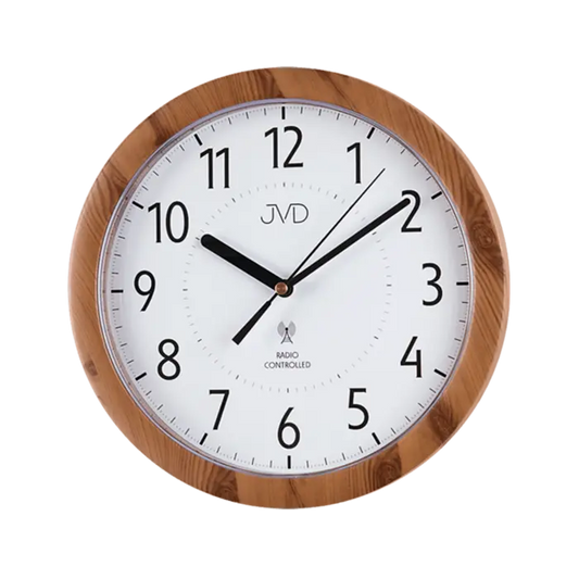 JVD Wanduhr 25 cm Ø Kunststoff • Funkgesteuert • Modernes Design