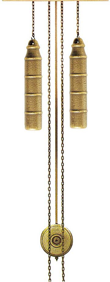 AMS Wall Clock 34x25x12 cm Wood • Hand-painted wood • Mechanical pendulum movement