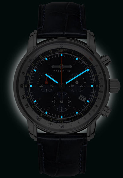 Zeppelin LZ14 Marine Chronograph 8888-3 Men's Watch • Precise Quartz Movement • Chronograph