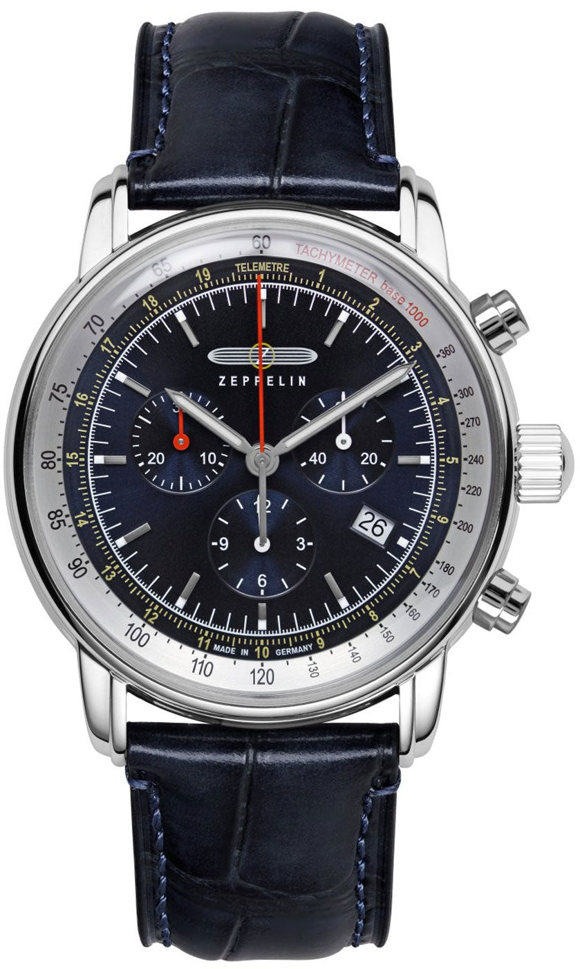 Zeppelin LZ14 Marine Chronograph 8888-3 Men's Watch • Precise Quartz Movement • Chronograph