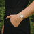 Holzkern Hanwi Damen Armbanduhr • Perlmutt-Zifferblatt • Edelstahl Gold, Bild 4