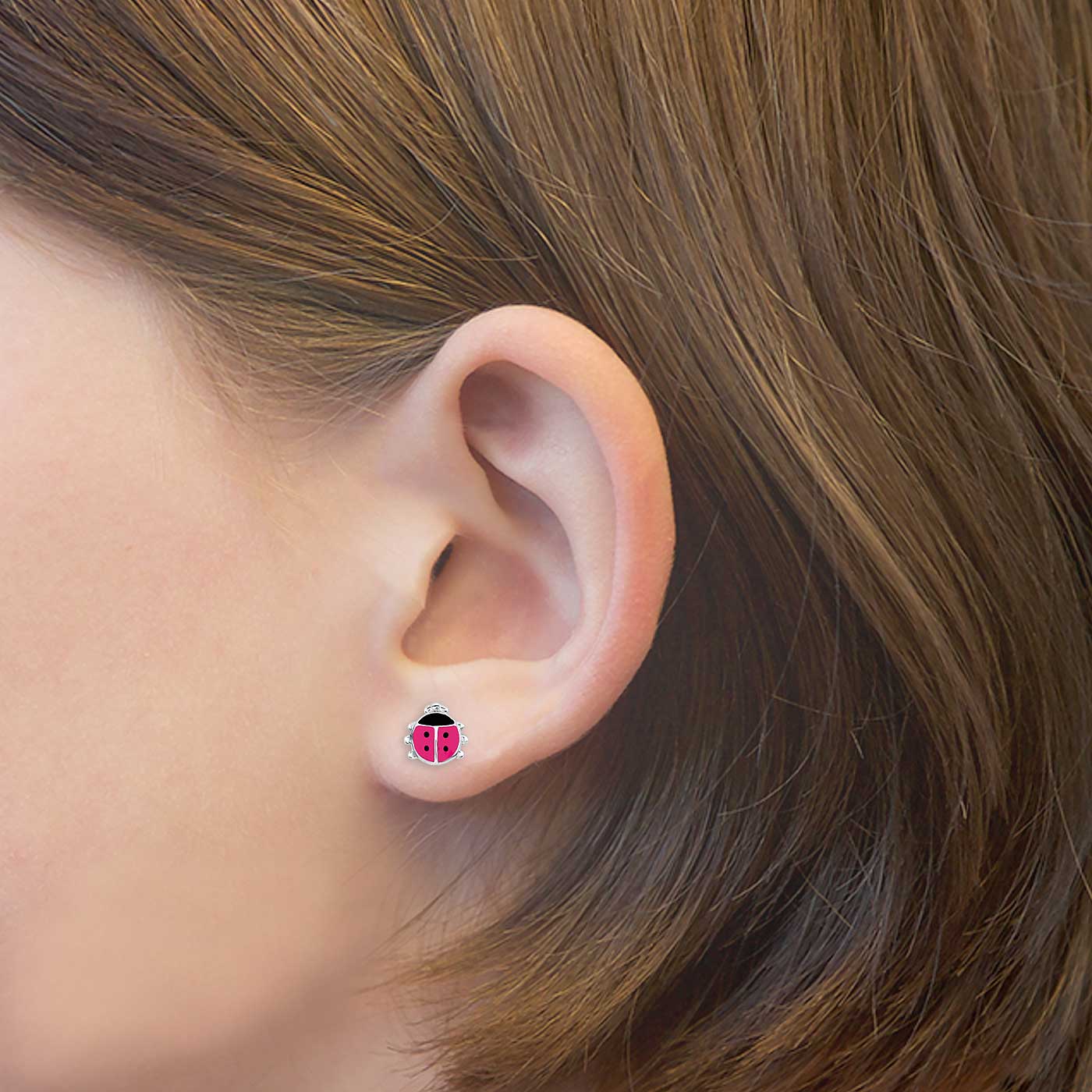 Prinzessin Lillifee 9045990 Ohrstecker Marienkäfer pink