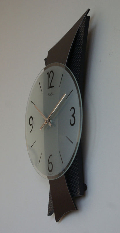 Wanduhr modern 23 x 43 x 6 cm - AMS Modell: 9400