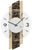 AMS Wanduhr 44x27x6 cm Holz • Lautloses Quarzwerk • Modernes Design