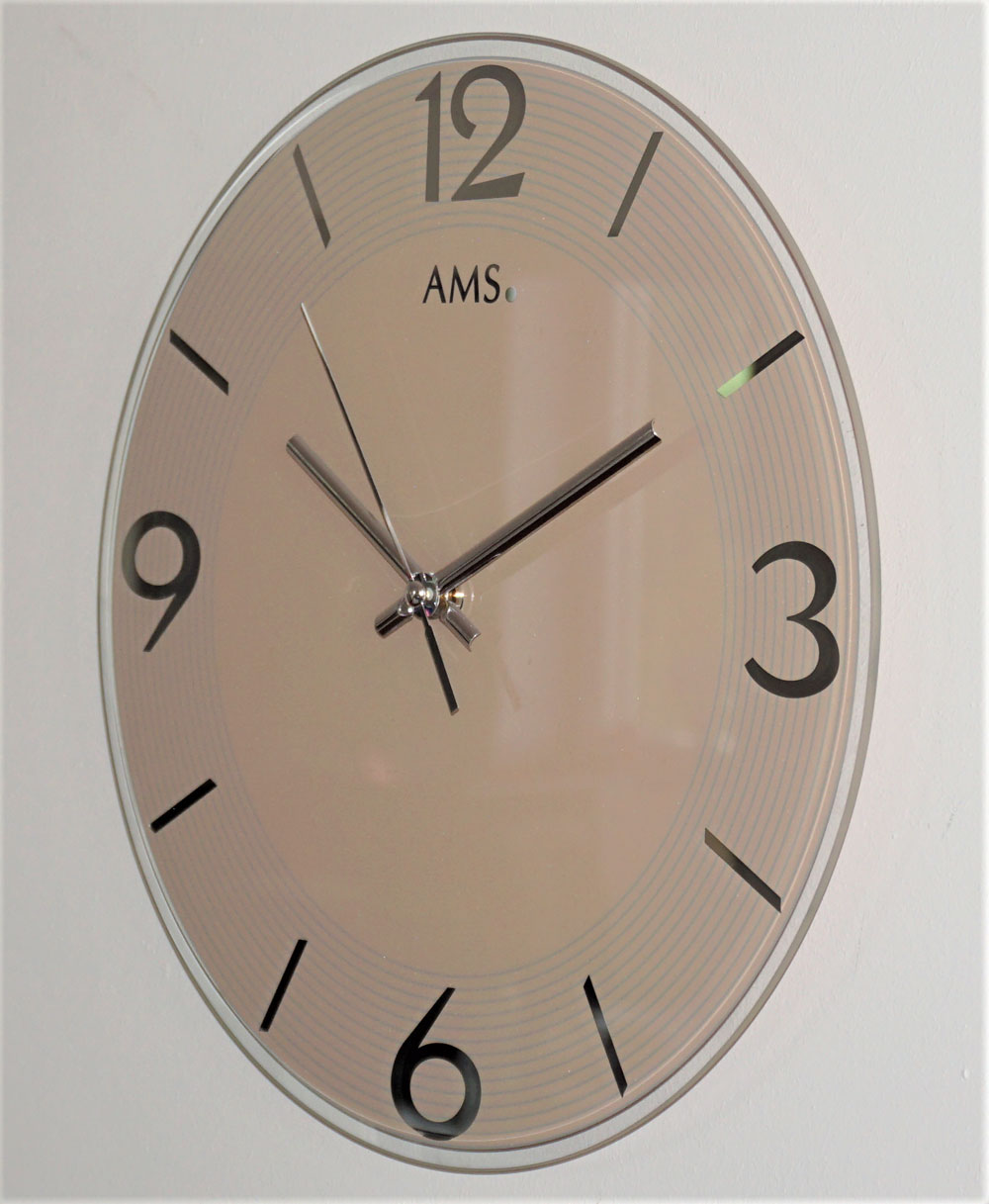 Wanduhr modern Gehäusedurchmesser 30 cm - AMS Modell: 9572
