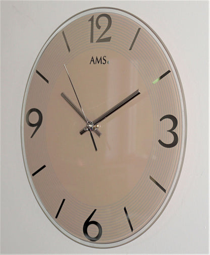 Wanduhr modern Gehäusedurchmesser 30 cm - AMS Modell: 9572