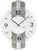 moderne Wanduhr mit Silberantik-Auflage - AMS Modell: 9677