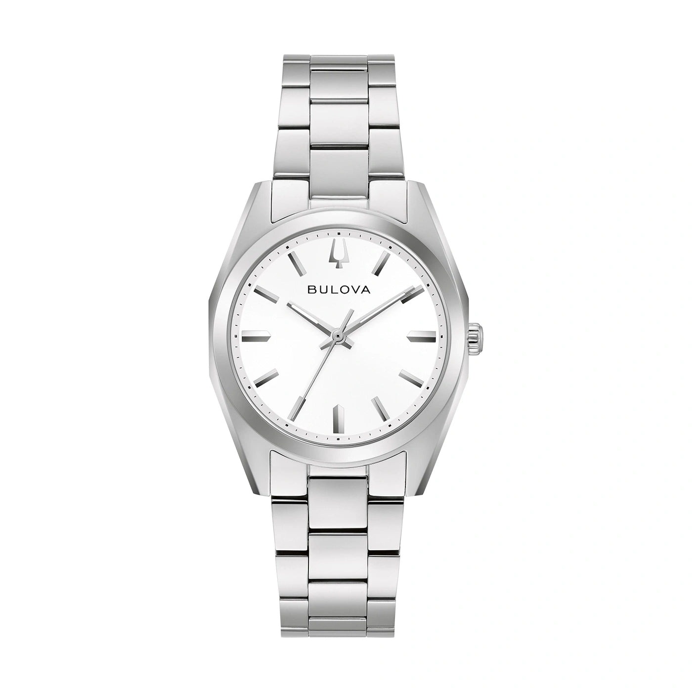 Bulova Surveyor 96L347 Damenuhr Silber • Saphirglas • Quarzwerk mit Leuchtzeigern