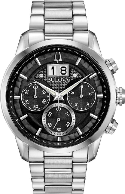 Bulova Classic 96B319 Herren Uhr • Quarz Chronograph • Leuchtzeiger