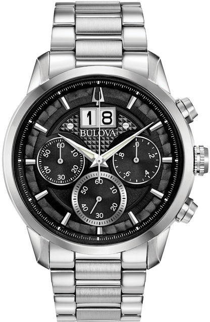 Bulova Classic 96B319 Herren Uhr • Quarz Chronograph • Leuchtzeiger