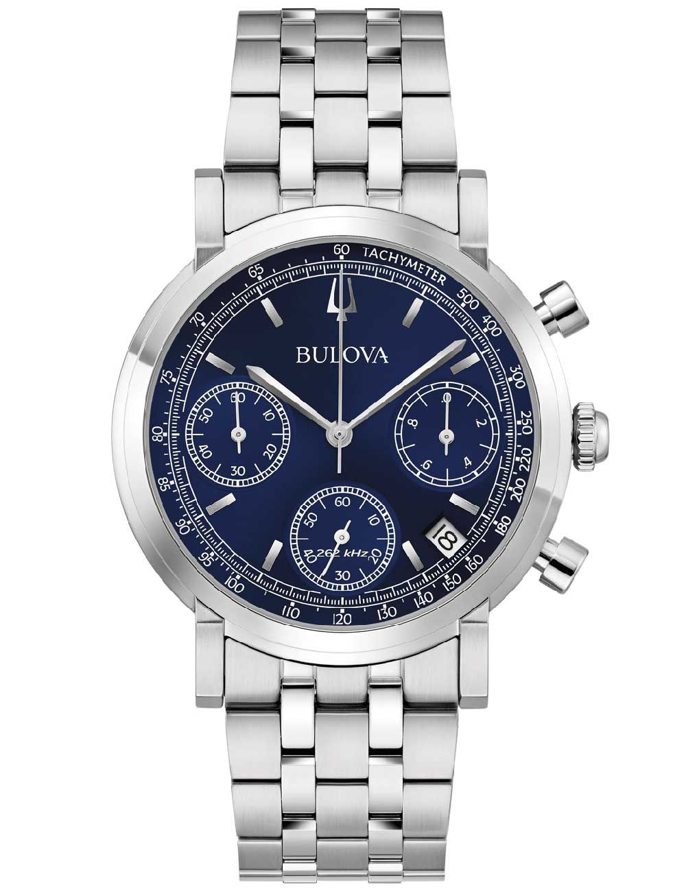 Bulova Classic 96B458 Herren Armbanduhr Blau • Saphirglas • Chronograph