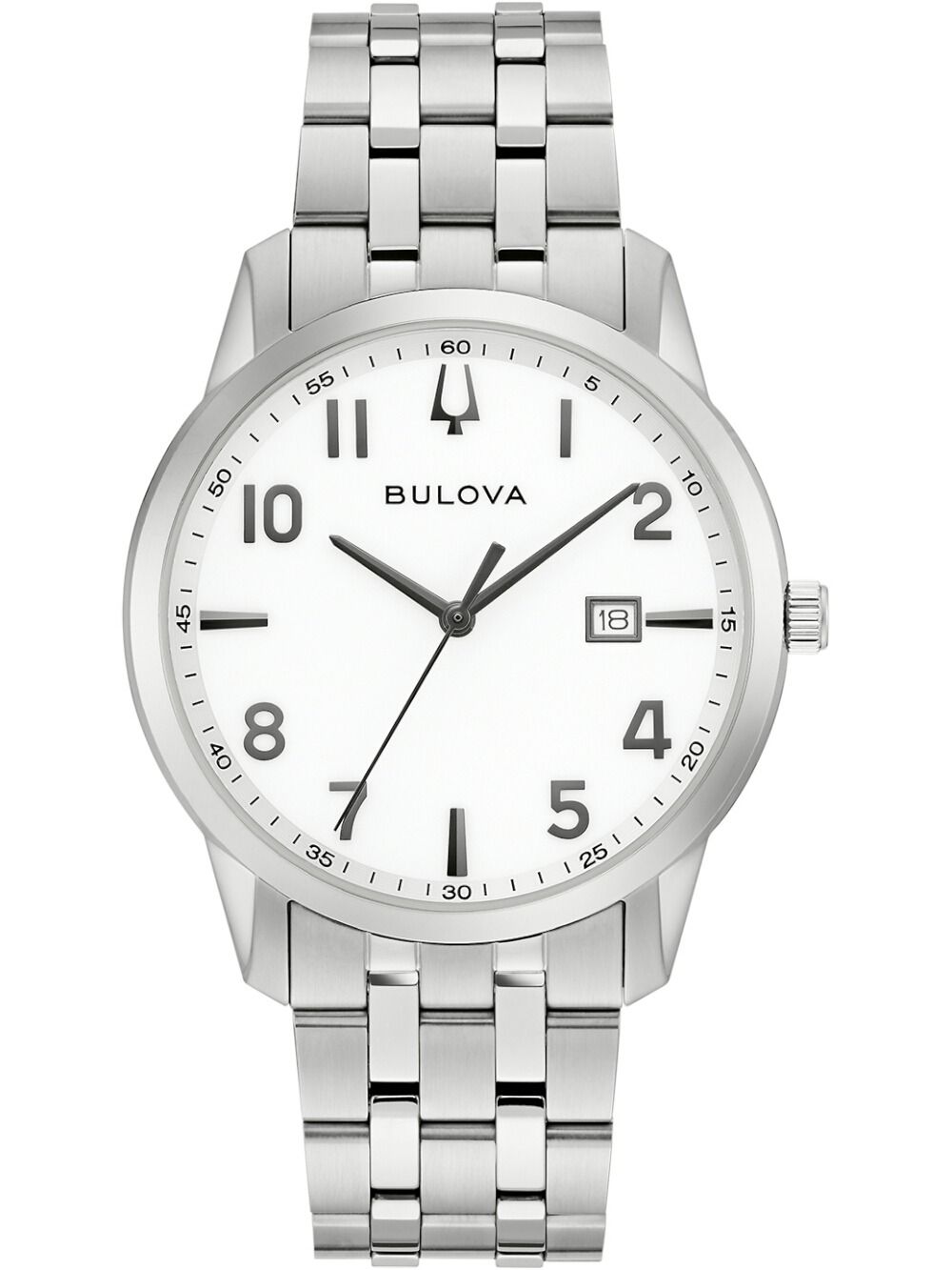 Bulova Classic 96B474 Herren Armbanduhr Weiß • Miyota Quarzwerk • Mineralglas