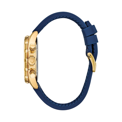 Bulova Marine Star 97B168 Herren Uhr • Quarz Chronograph • Gold-Ton Gehäuse