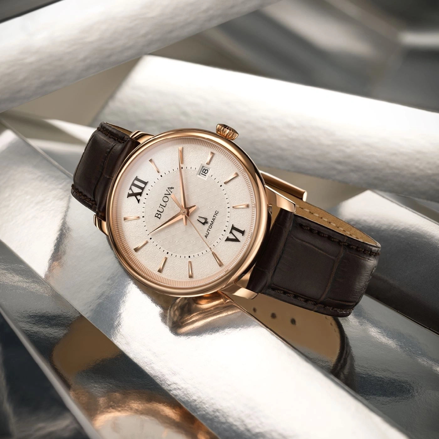 Bulova Hudson 97B225 Herren Uhr • Automatikwerk • Saphirglas