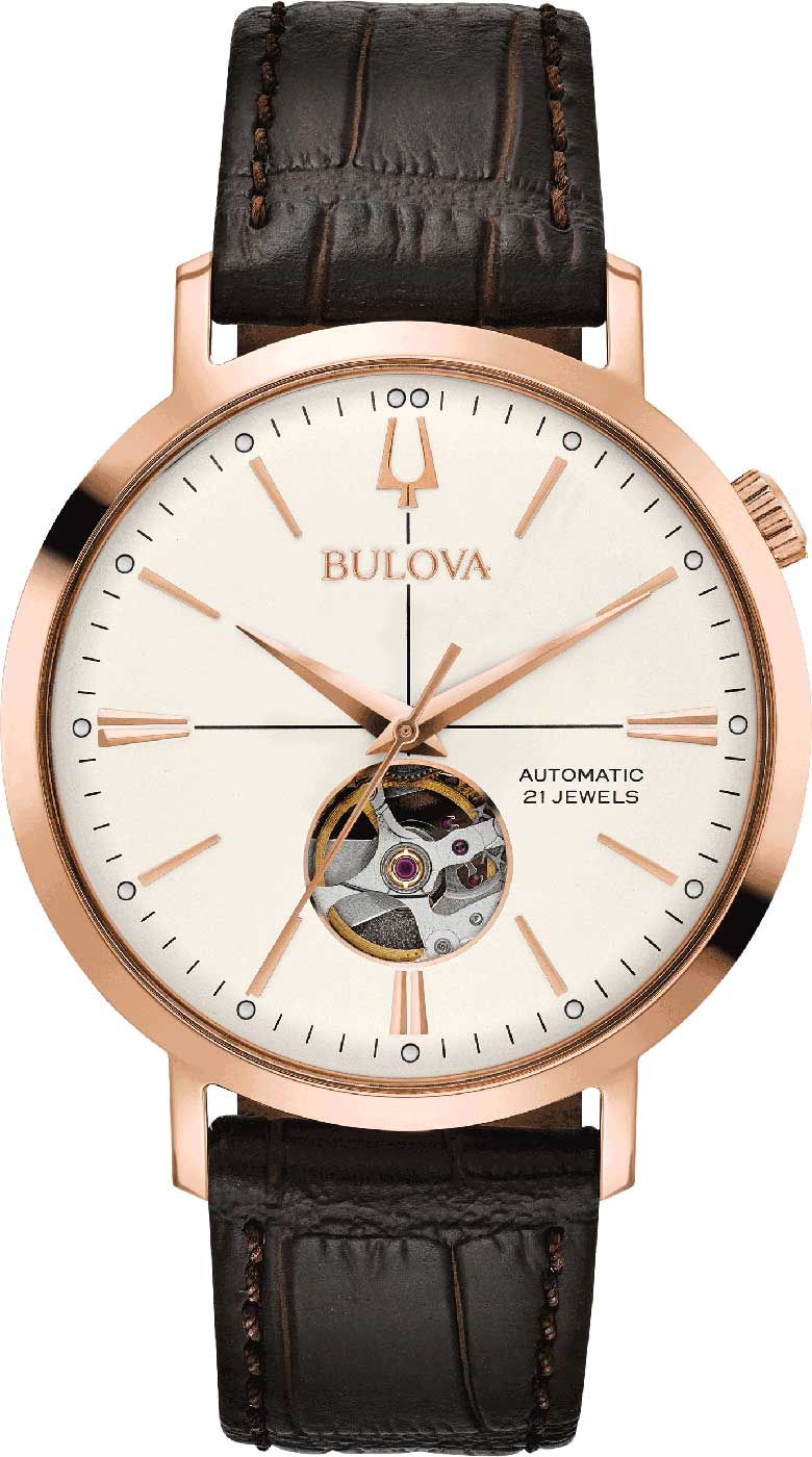 Bulova Aerojet 97A136 Herren Uhr • Automatik • Offene Unruh