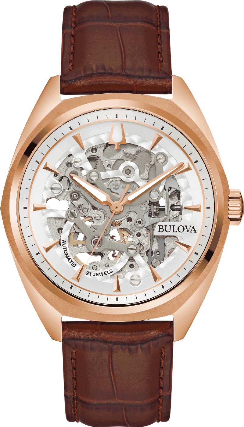 Bulova Surveyor 97A175 Herren Uhr • Automatik • Skelettiertes Zifferblatt