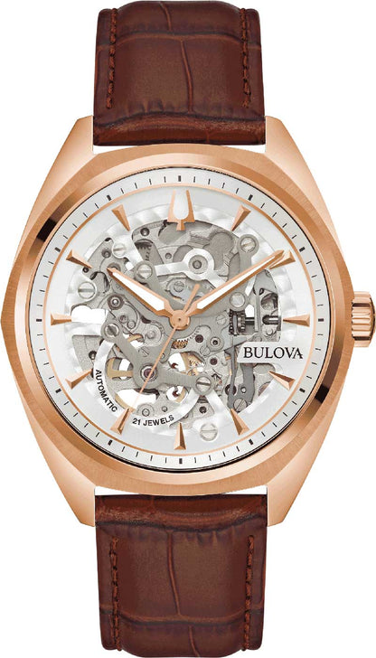 Bulova Surveyor 97A175 Herren Uhr • Automatik • Skelettiertes Zifferblatt