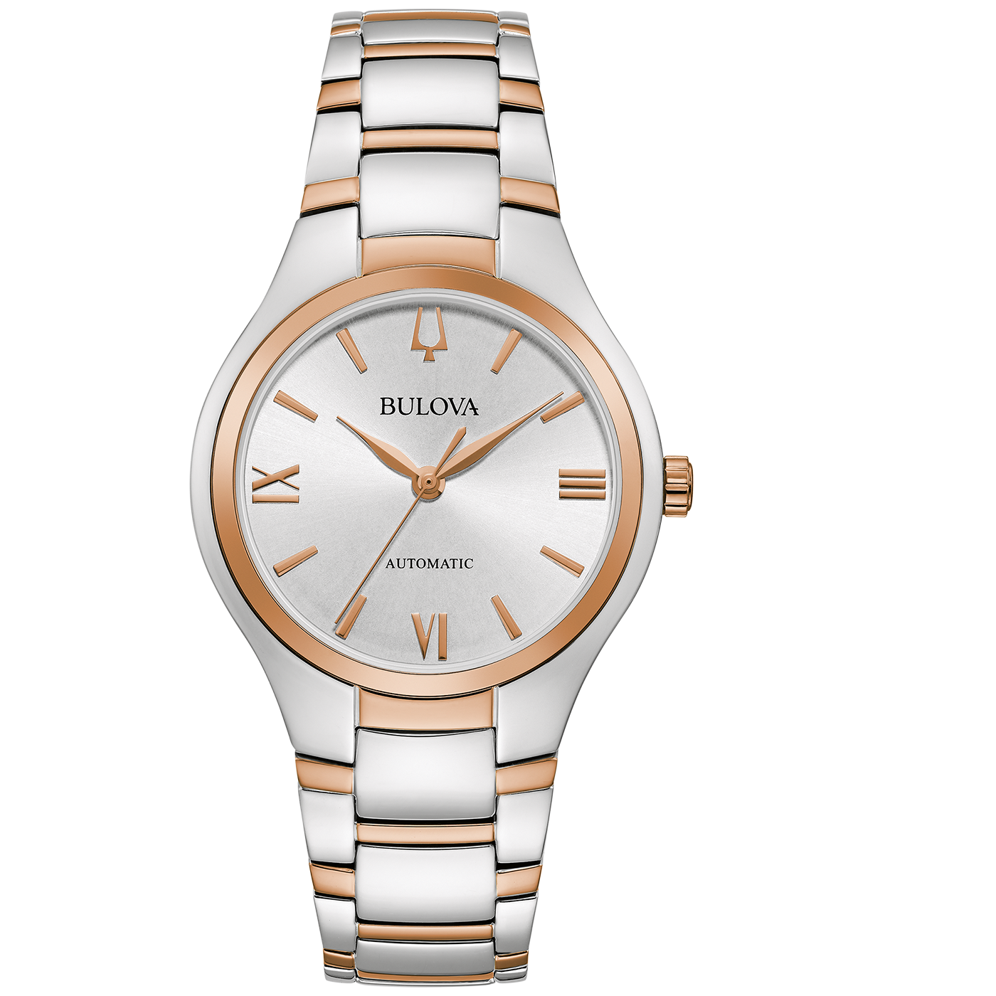 Bulova Sutton 98L313 Damenuhr Silber • Automatikwerk mit Glasboden • Bicolor Edelstahlarmband