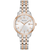 Bulova Classic 98M140 Damenuhr Silber • Bicolor Roségold • Gebogenes Kristallglas