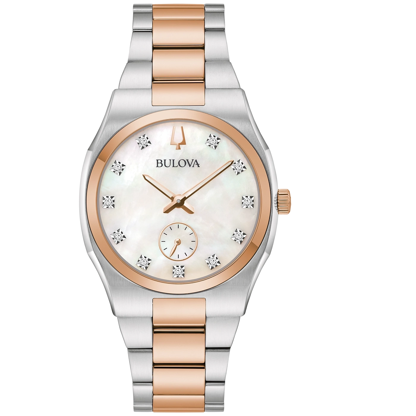 Bulova Surveyor 98P221 Damenuhr Bicolor • 11 Diamanten • Analoges Quarzwerk