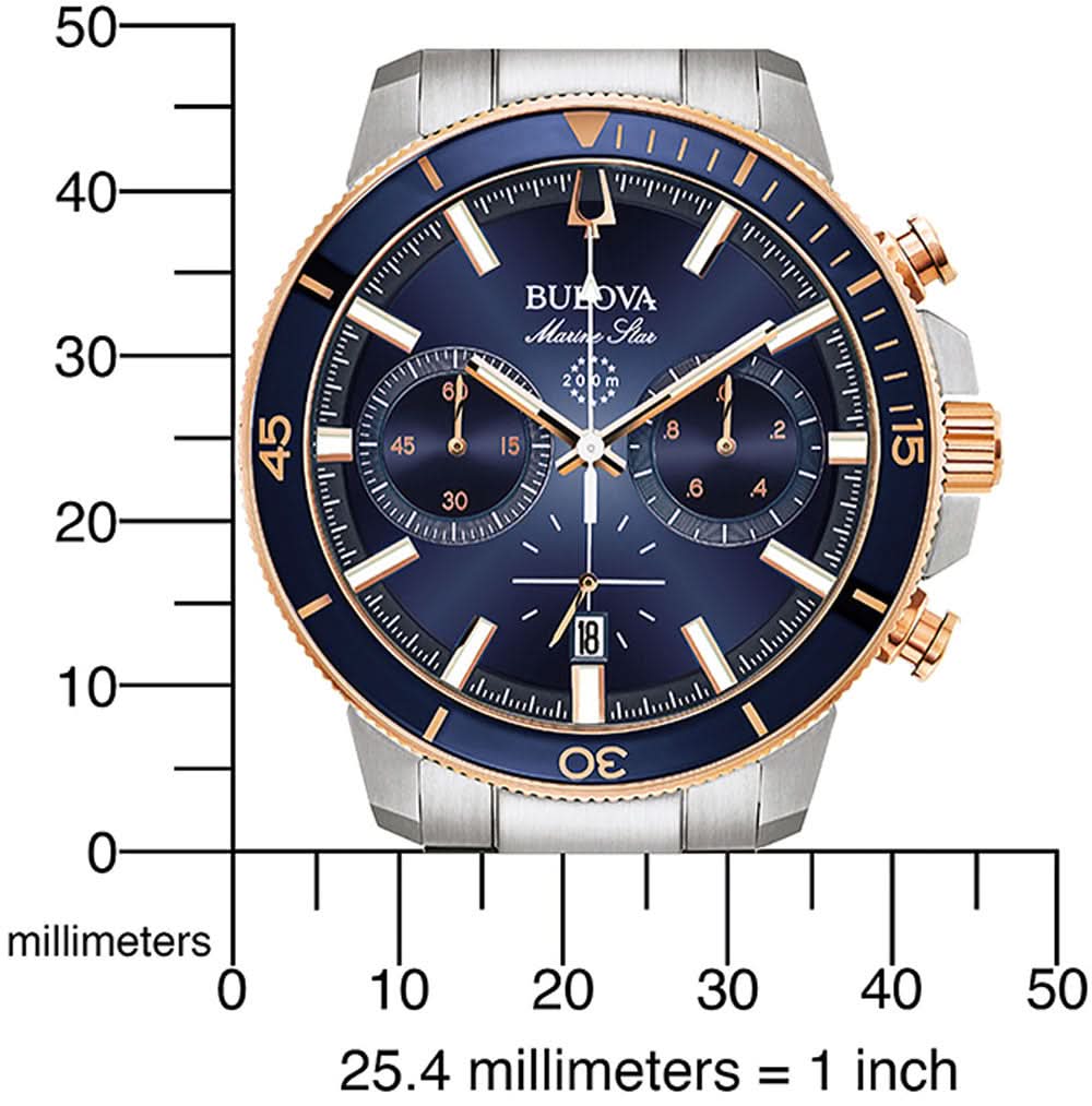 Bulova Marine Star 98B301 Herrenuhr • 200m Wasserdicht • Chronograph
